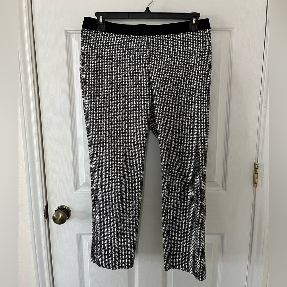 Apt. 9 Black and White Textured Dress Pants